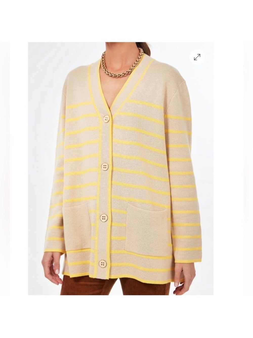 Tuckernuck Lauren Striped V Neck Cardigan